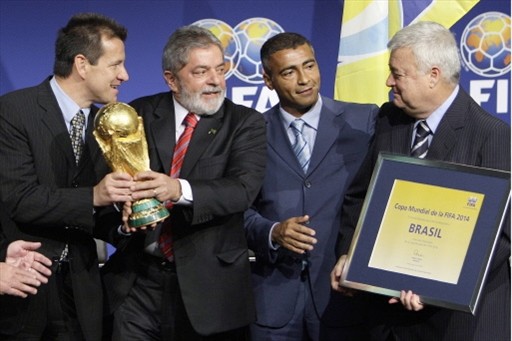  the official unveilling of Brazil as host country to the 2014 World Cup, 